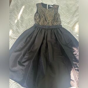 Elegant Black and Gold Kids Dress